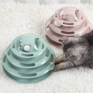 4 Level Interactive Cat Tower Track Toy